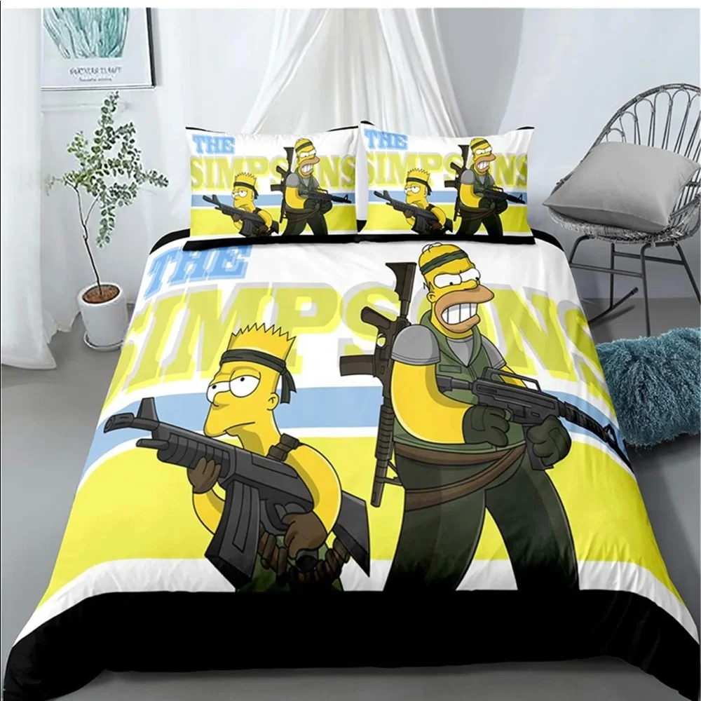 The Simpsons Duvet Cover Set 3 Pieces Bedding Set